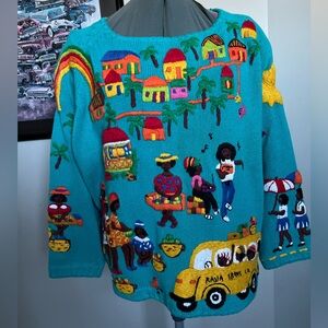 Michael Simon L XL XXL Embroidered Sweater Teacher Rasta Pullover Mother’s Day